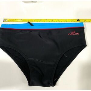 Swimwear Nabaiji brand Boys size 12yr, black with blue tag was cut. NWOT.
